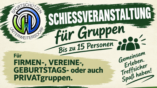 Schiessveranstaltungen für Gruppen